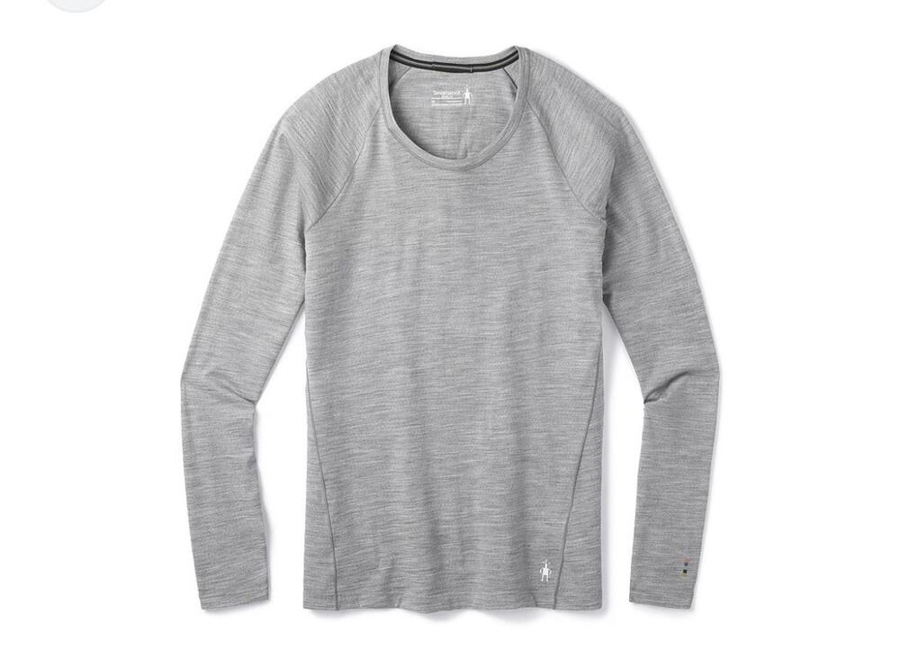 SmartWool Classic Thermal Base Layer Top Women's Size XS Gray Merino Wool